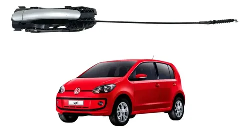 Maçaneta De Porta Traseira Direita Volks Up 2013 2018 Prata Traseira