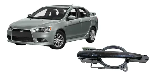 Maçaneta Da Porta Dianteira Direita Mitsubishi Lancer 2014 Preto Dianteira