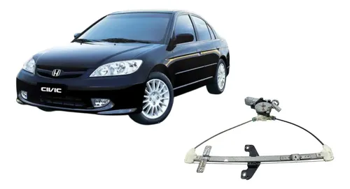 Máquina De Vidro Traseira Esquerda Honda Civic 1.7 Lx 2004